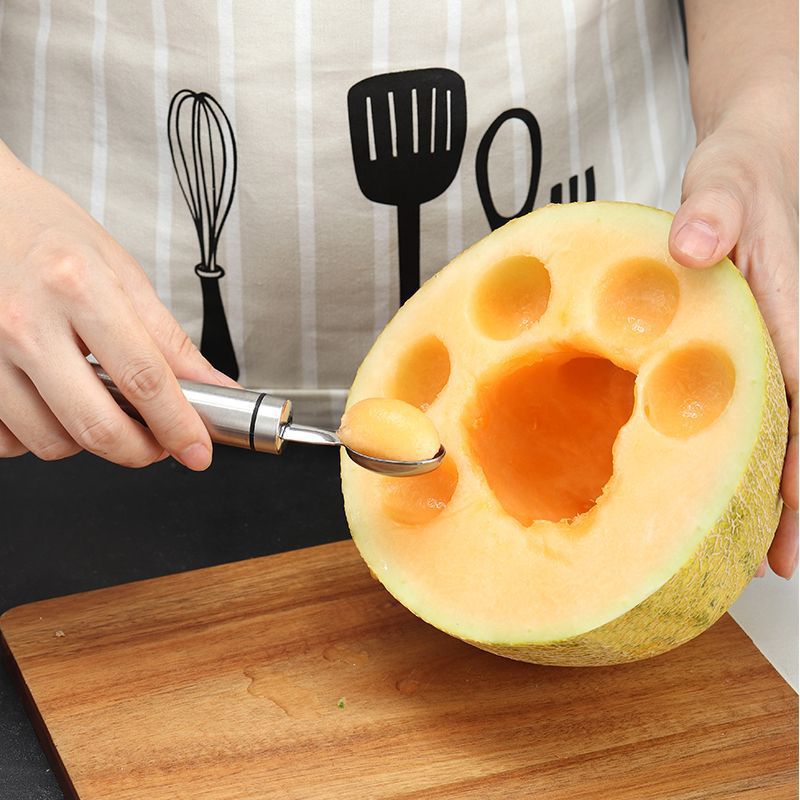 Couteaux à découper en acier inoxydable, boules de fruits, Melon cantaloup, couteau à découper, plateau à fruits, petit outil de cuisine