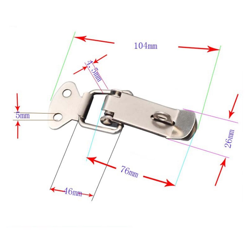 Stainless Steel Door Safety Swivel Locking Hasp Latch for Boat Caravan RV