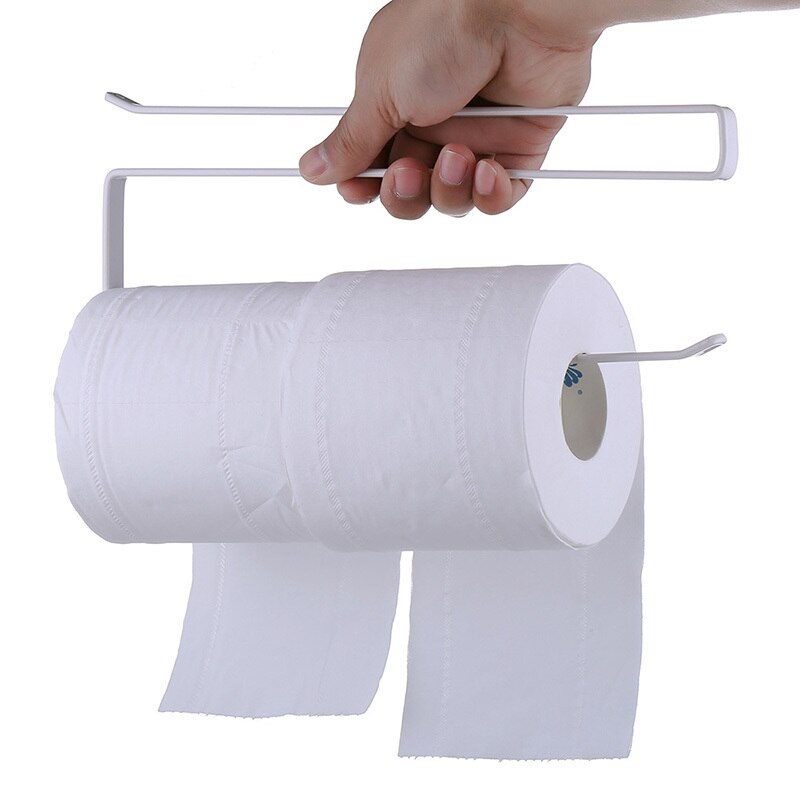 Keuken Ijzer Stof Houder Opknoping Badkamer Toilet Roll Paper Holder Handdoekenrek Papieren Handdoek Houder Keuken Gereedschap Organisator