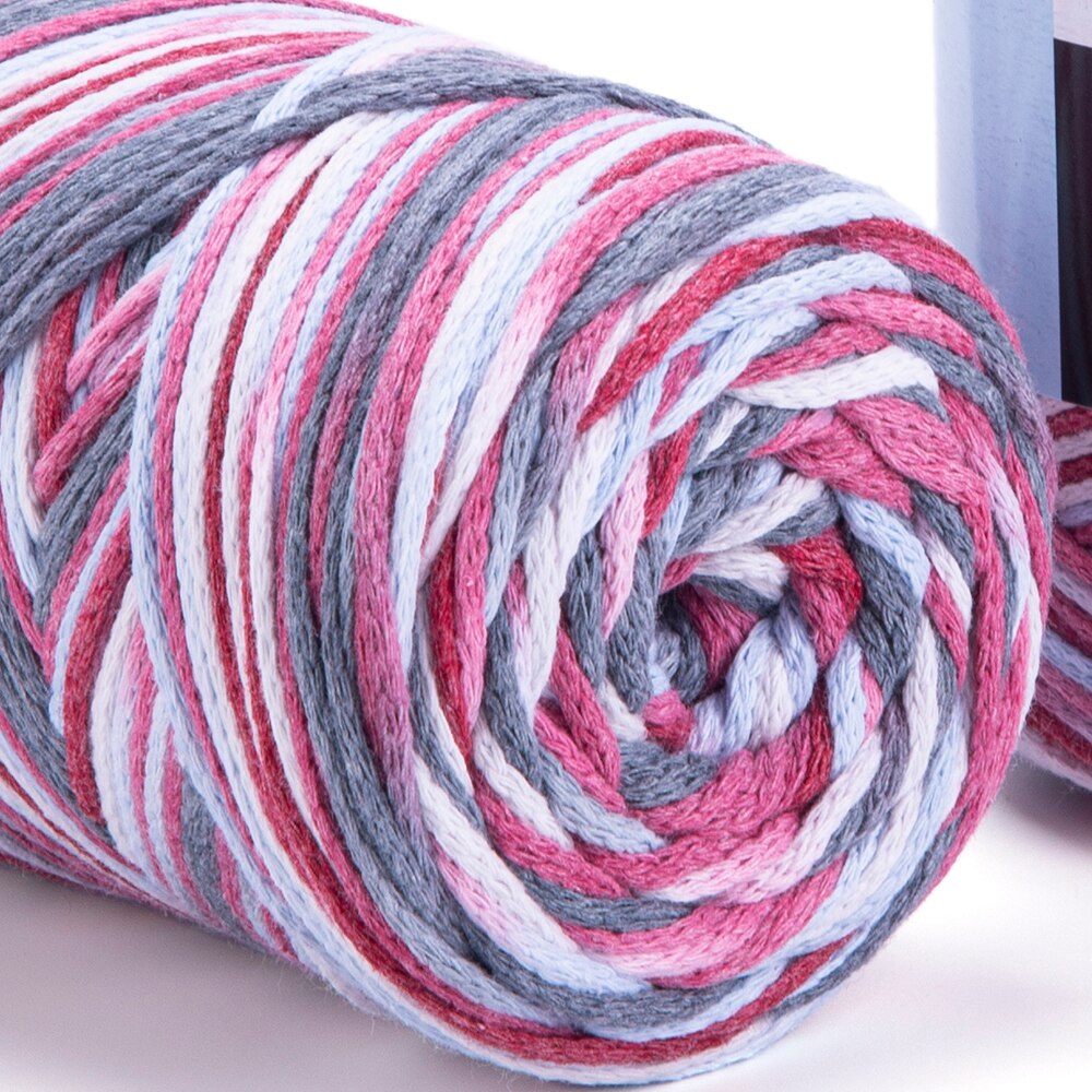 Yarnart Macrame COTTON VR Yarn 250gr 225mt Hand Knitting Crochet Gradient Rainbow Variegated Rope Bag Purse Table Runner Rug DIY: 917