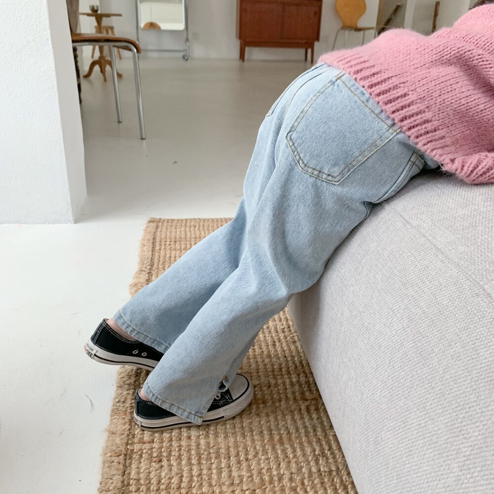 2021 nuova primavera estate bambini jeans pantaloni pantaloni Casual tinta unita ragazze vestiti di moda