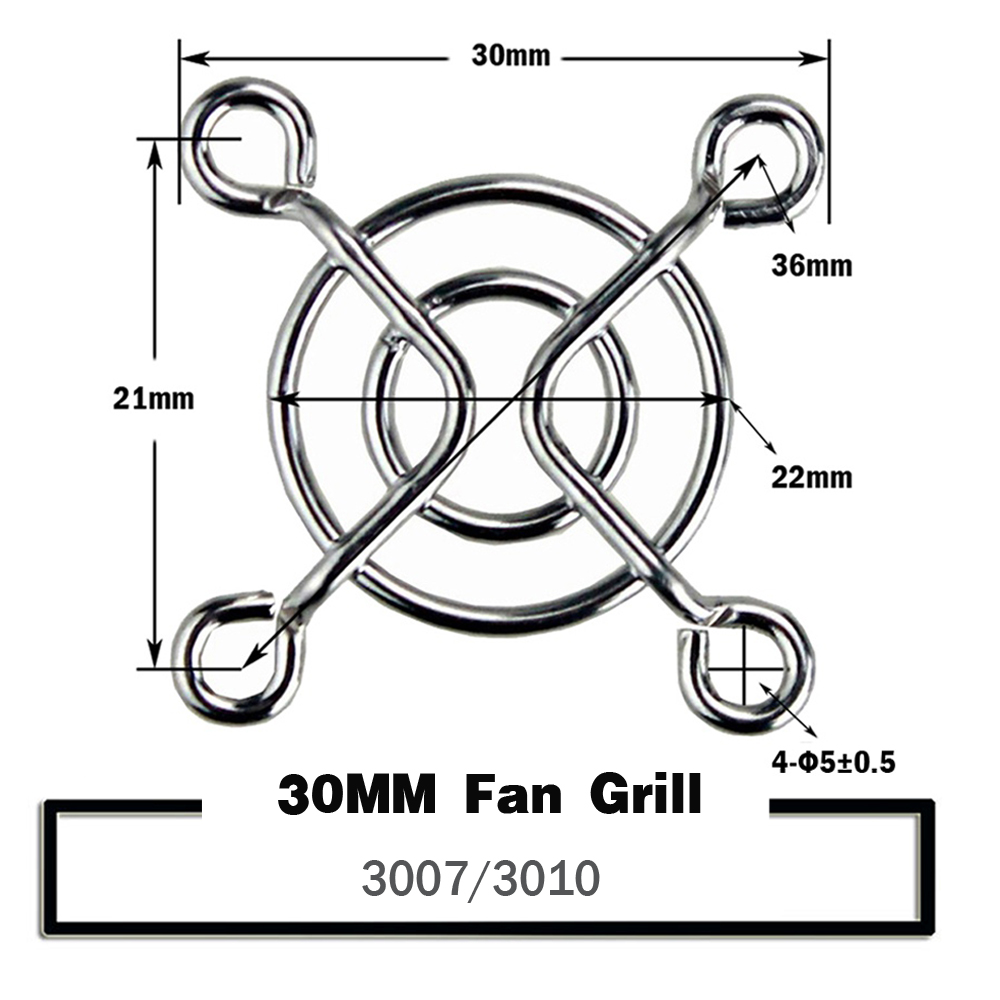 Griglia per ventola di raffreddamento Reti in ferro metallico per ventola del computer 30mm 40mm 50mm 60mm 70mm 80mm 90mm 120mm 135mm 140mm 170mm 200mm Griglia per ventola