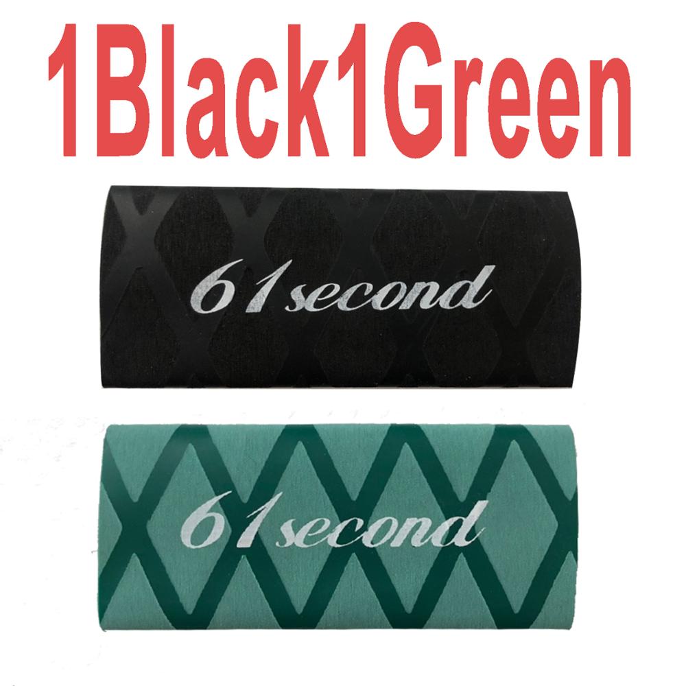 2Pcs 61 Tweede Overgrip Voor Tafeltennis Racket Handvat Tape Warmtekrimpbare Ping Pong Set Bat Grips Zweetband accessoires: 61s1Black1Green