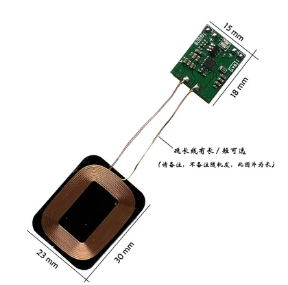 [lithiumbatterij draadloos opladen] 5W draadloos opladen ontvangermodule kleine spoel ingebouwd 3,7V modificatieschema: Oranje