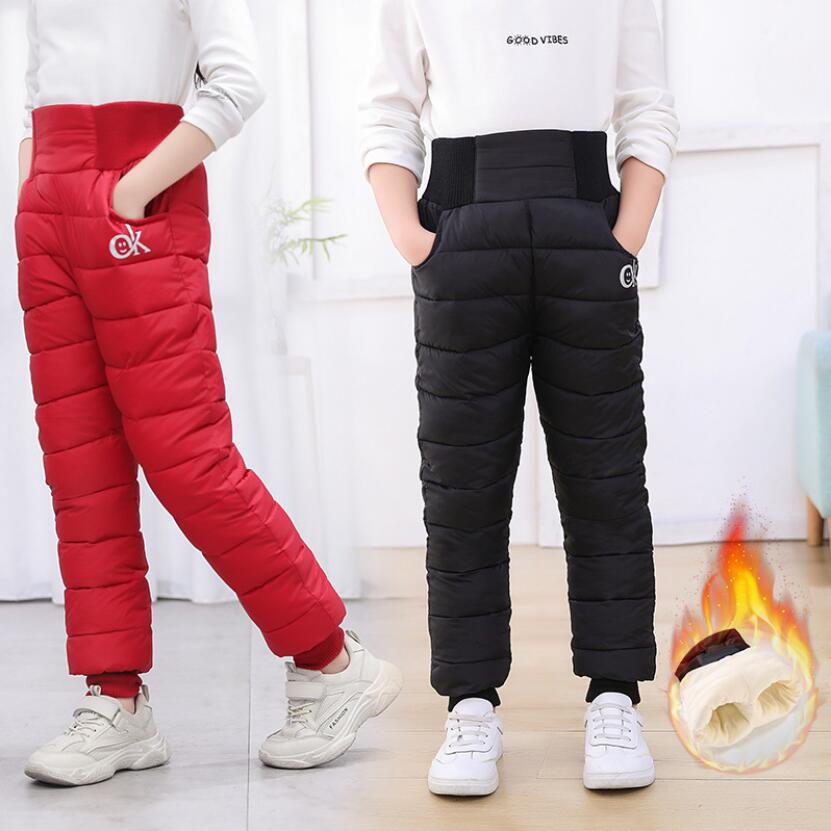 Baby Boys girls winter warm trousers kids outwear 3-15T children clothes fleece inside sport trousers teenage trousers outwear
