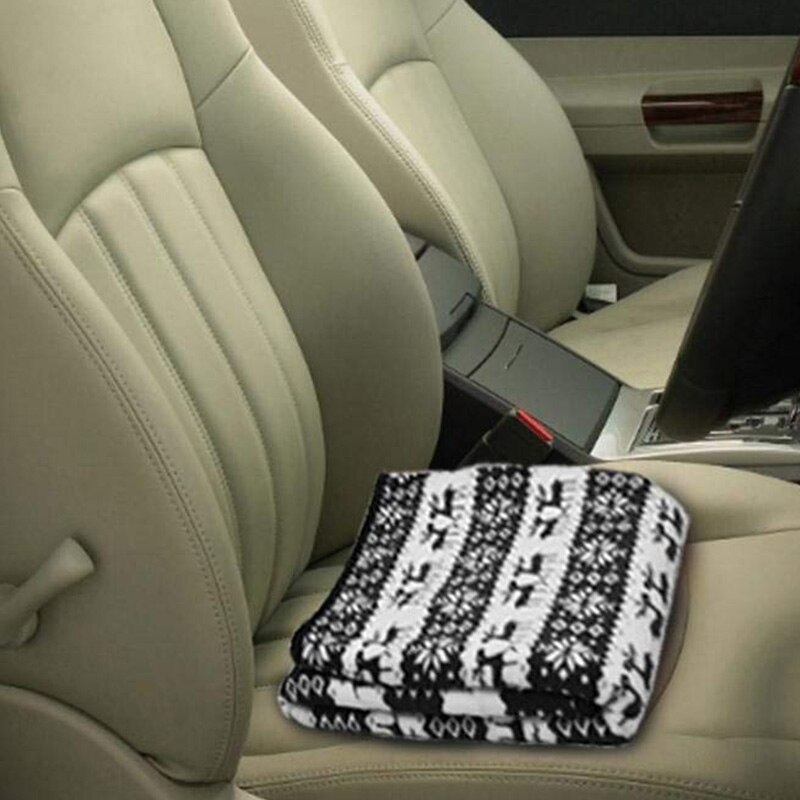 12V voiture couverture chauffante flocon de neige orignal motif couverture électrique voiture économie d'énergie couverture chaude pour voyage Camping pique-nique chaleur