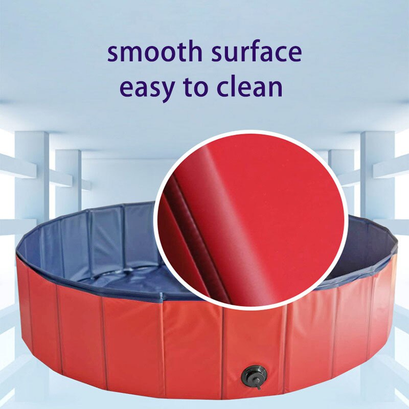 Piscina plegable en piscina para perros y gatos, bañera para mascotas,