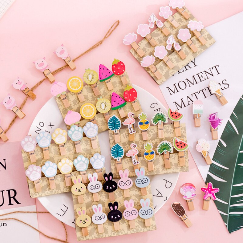 Clips de madera Natural de cuerda de cáñamo para decoración de pared, Clips para fotos, pinzas para ropa, manualidades, 10 paquetes
