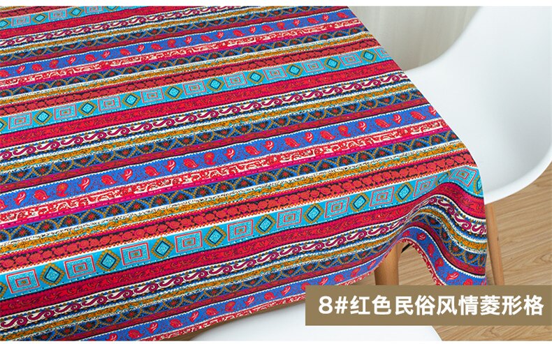 Boheme stof trykt bomuld linned tøj stof afrikansk stof sydøst asiatisk retro håndlavet diy dug patchwork: 8