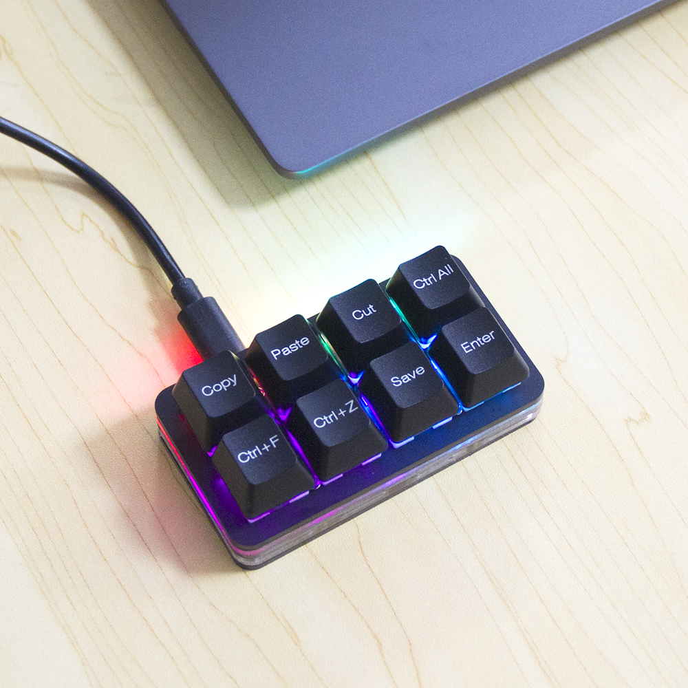 Vial programable teclado de 8 teclas negro blanco teclado oficial Excel teclado retroiluminado RGB juegos mecánicos de intercambio en: Olive / Interruptor azul
