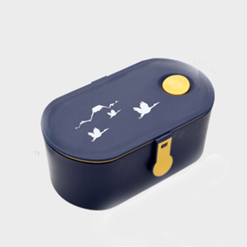 ONEUP Japanese Style Lunch Box Eco-friendly Bento Box Leakproof Food Container Microwavable Thermo Container For Food: Single product Blue