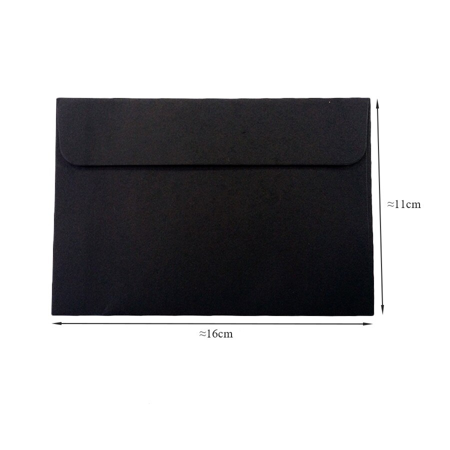 Lot de 10 jolies enveloppes en papier Kraft noir rouge, de mariage, fournitures de papeterie scolaires et de bureau