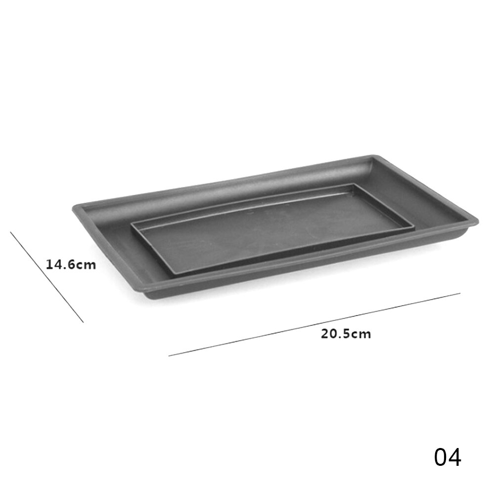 Vaso di fiori imitazione plastica balcone vasi quadrati fiore Bonsai ciotola vivaio bacino fioriera imitazione rettangolo per la decorazione del giardino: Rectangle Tray L