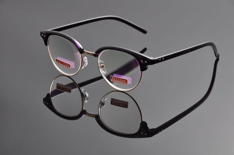 Fashionable reading glasses round metal frame glasses gafas de lectura lazy glasses occhiali da lettura EV1123