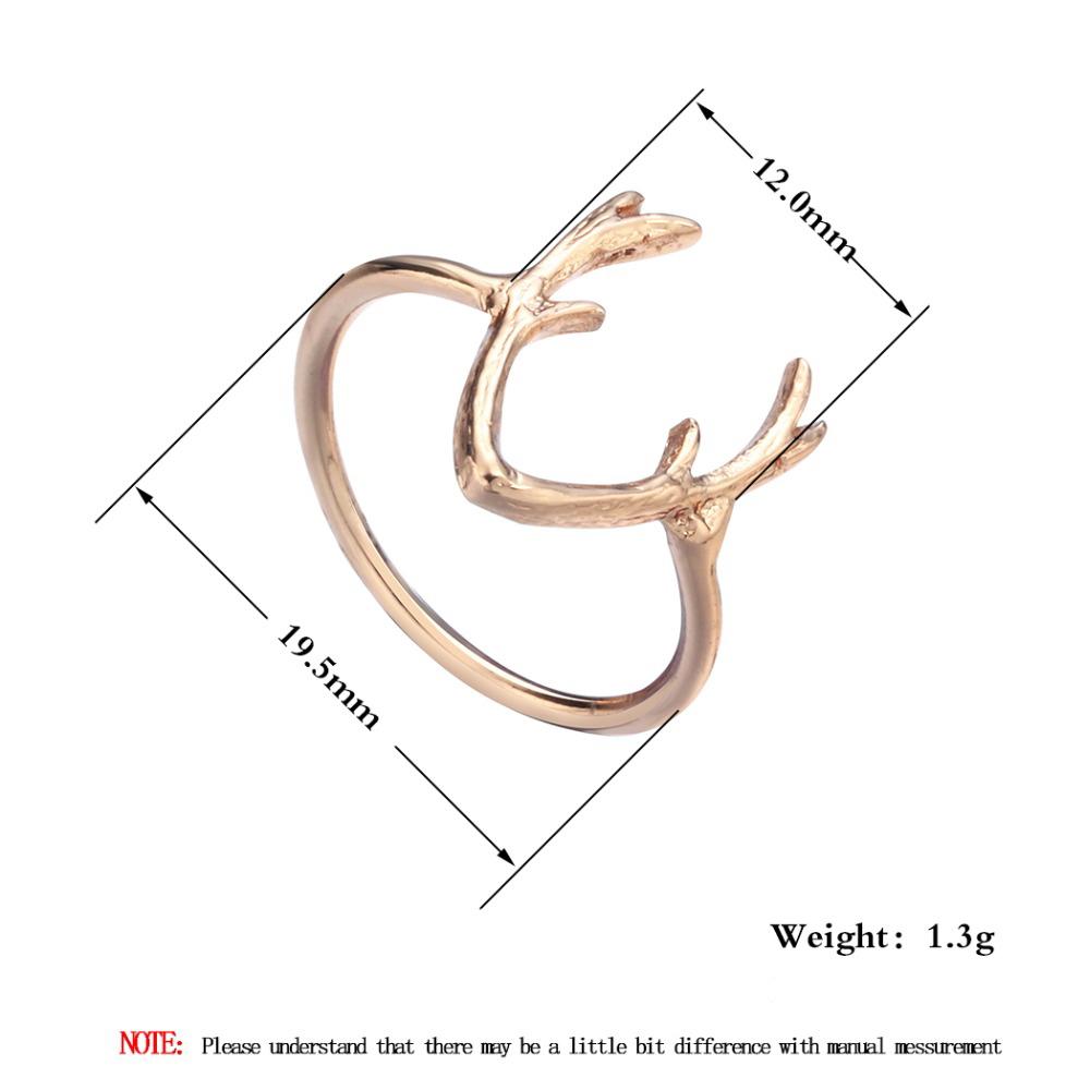 Lutaku Herten Gewei Rendieren Hoorn Dier Ringen Voor Vrouwen Mannen Steampunk Accessoires Sieraden