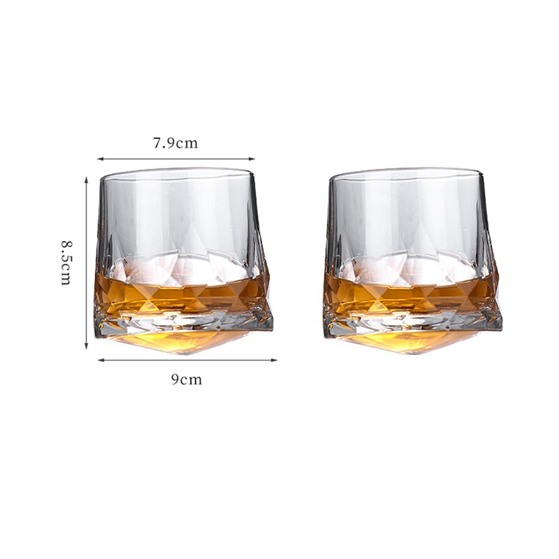 Vaso giratorio para whisky, Bar, cocina, vaso antiguo, copa de vino para cócteles, Vodka, hogar: 2pcs
