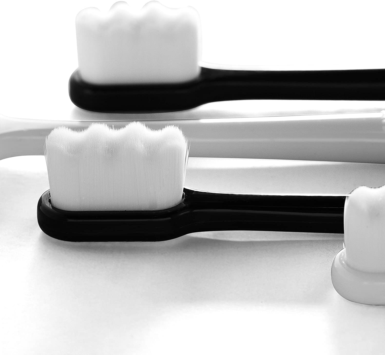 Micro-brosse à dents Nano pour adulte, à poils Ultra doux, 20000 poils, pour les dents sensibles, en retrait de gomme buccale, 10/20 pièces