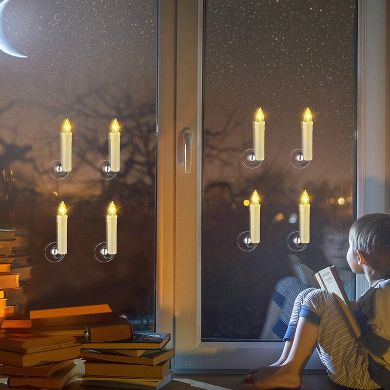 Timing LED Candle Lights Simulated Flame Candles Lamp Wedding Birthday Party Home Christmas Stree decoration Light