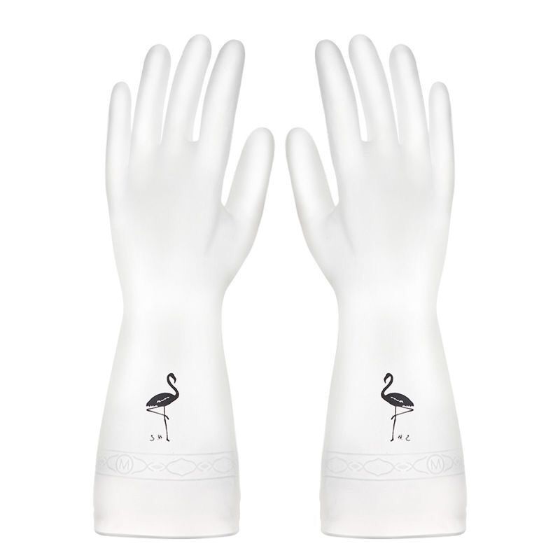 5 Pairs Kitchen Dish Washing Gloves Household Dishwashing Rubber Gloves Waterproof For Washing Cleaning Gloves Dishes Durable: YELLOW / L