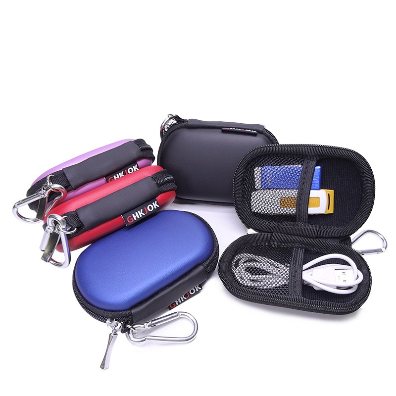 Usb-flashdrev bæretaske taske beskyttelse etui kan opbevaring holde taske øretelefon taske kabel organizer tilbehør opbevaring