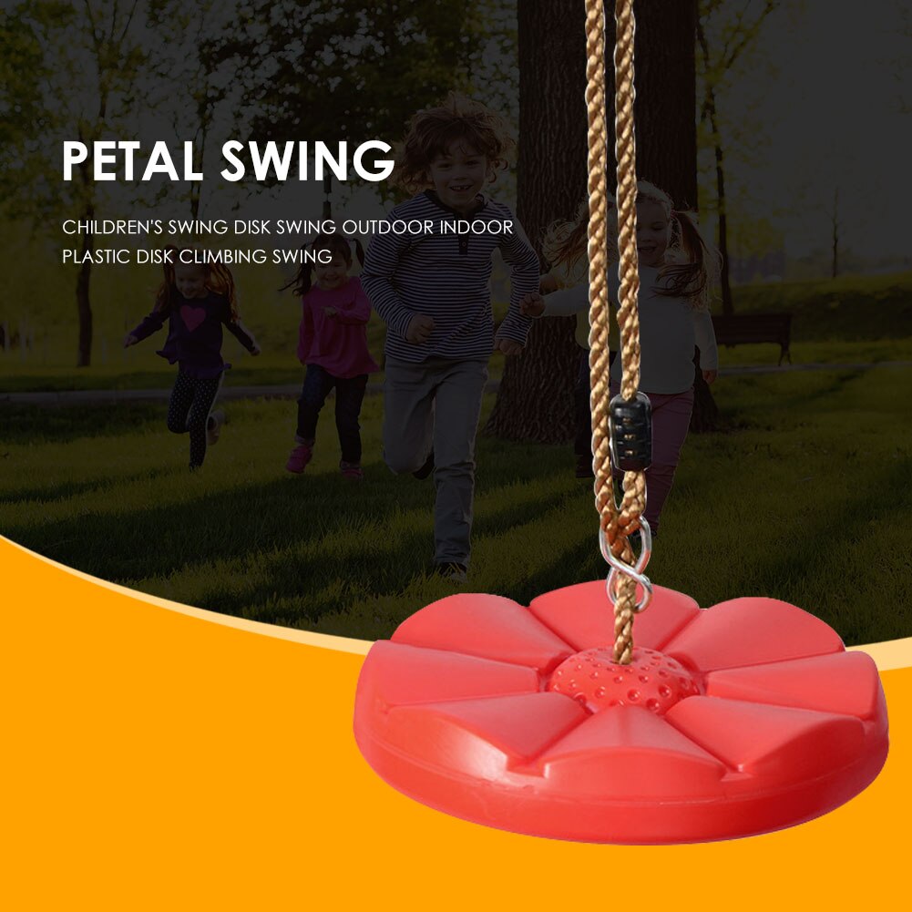 Swing Rope Seat Garden Toys Swings Kids Swing Disc Swing Outdoor Plastic Hanging Climbing Ropes Petal Swings