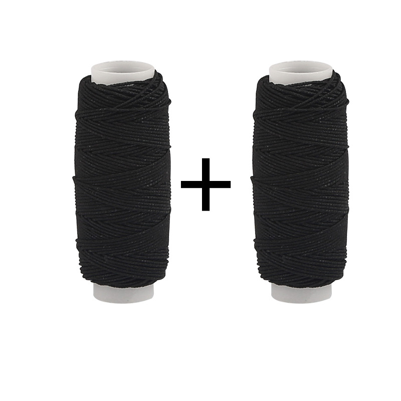 30MLong 5mmWide Colorful Elastic Threads For Sewing Machines 2Roll Set Embroidery Sewing Threads Hand Sewing Thread Craft Set: Yellow