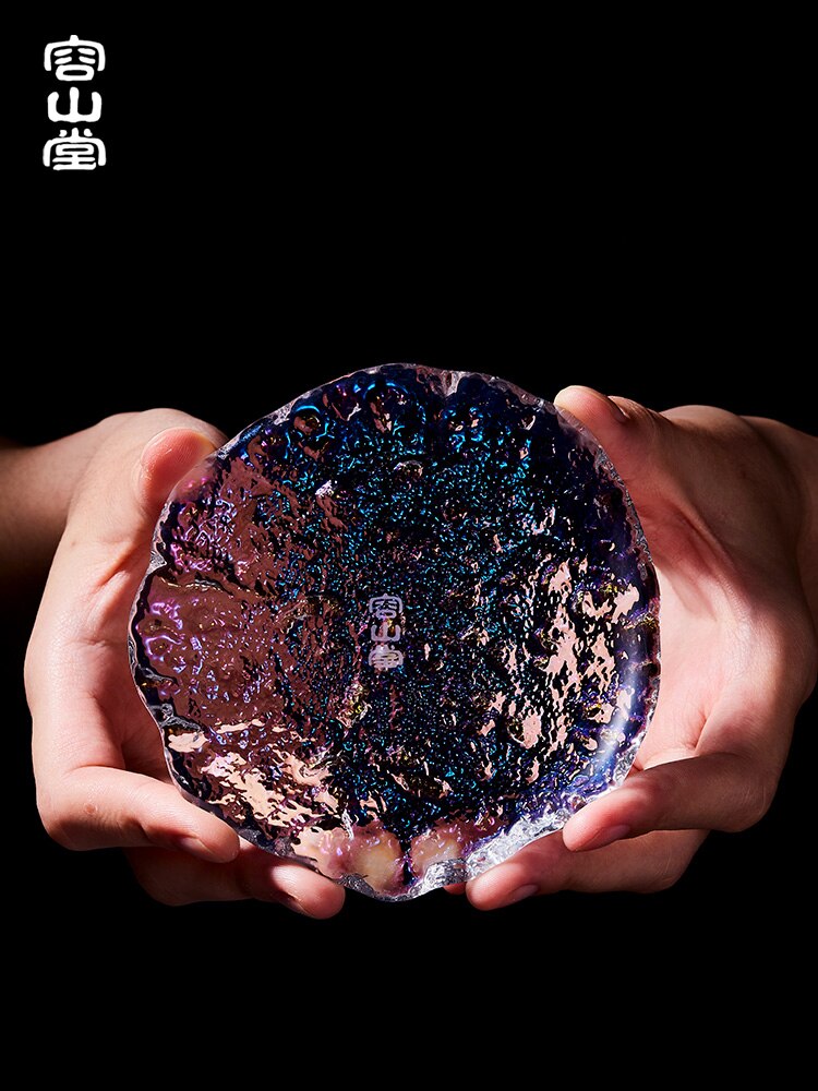 glühen Glas Teetasse matt Tasse Untertasse Haushalts runde Wärme nachweisen matt Kleine sterben Untertasse Kung Fu Tee-einstellen Tee Zeremonie utensilien