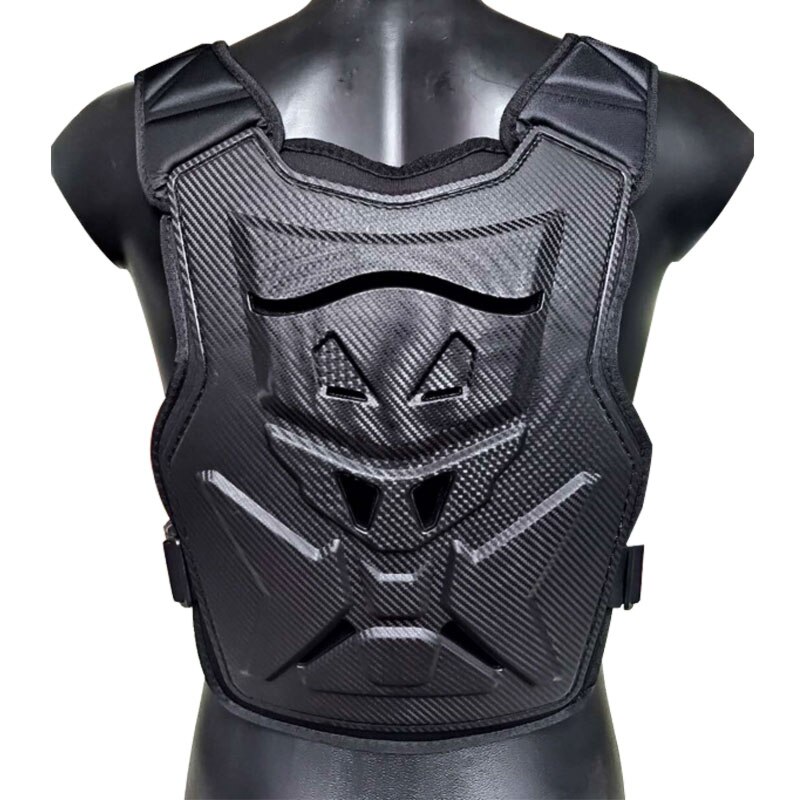 Equipo de Protección de fibra de carbono para motocicleta, armadura para el pecho, protección para la espalda, absorción de impacto, resistente a golpes