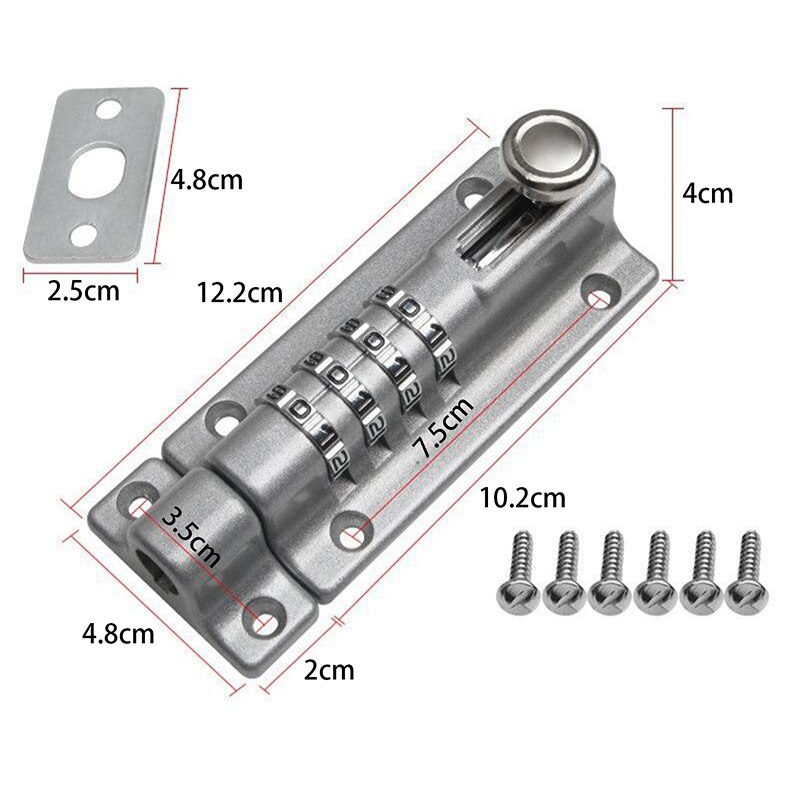 Kombination Schiebe Bolzen Schloss Kommunikation Schrank Passwort Schloss Mechanische Stecker mit Datei Schrank Schließfach neue