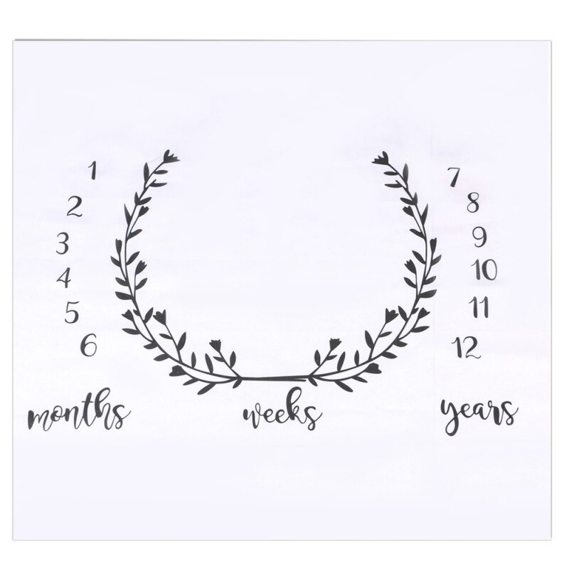Baby Baby Milestone Deken Foto Fotografie Prop Dekens Achtergrond Doek Kalender Bebe Jongen Meisje Foto Accessoires 100X100 Cm