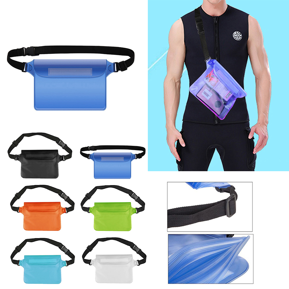 Swimming Waist Bag Waterproof Sealing Underwater Bag Large Capacity Underwater Mobile Phone Bag for Beach Boat Sports