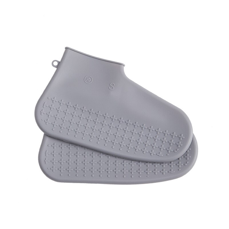 Herbruikbare Waterdichte Schoen Cover antislip Regen Laarzen Overschoenen Siliconen Elastische Covers Protector Vrouwen Mannen Schoenen Accessoires: GRAY / S
