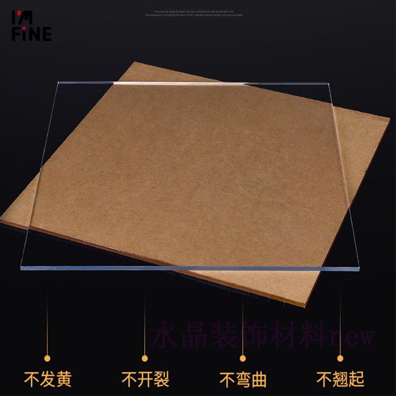 50pcs/lot Clear Acrylic Sheet Perspex Plastic Transparent Board Home DIY Door Window Decor Perspex Panel 2*2cm 3*3cm 4*4cm 5*5cm