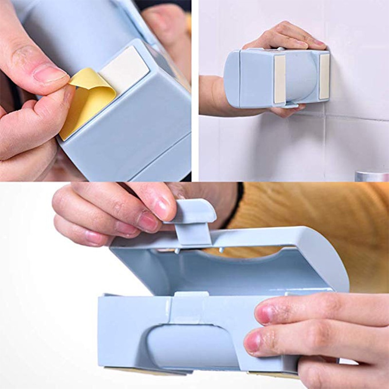 Wall Mount Container Holder Garbage Bag Dispenser Recycle Bag Storage Box Plastic Kitchen Grocery Bins Organizer Housekeeping