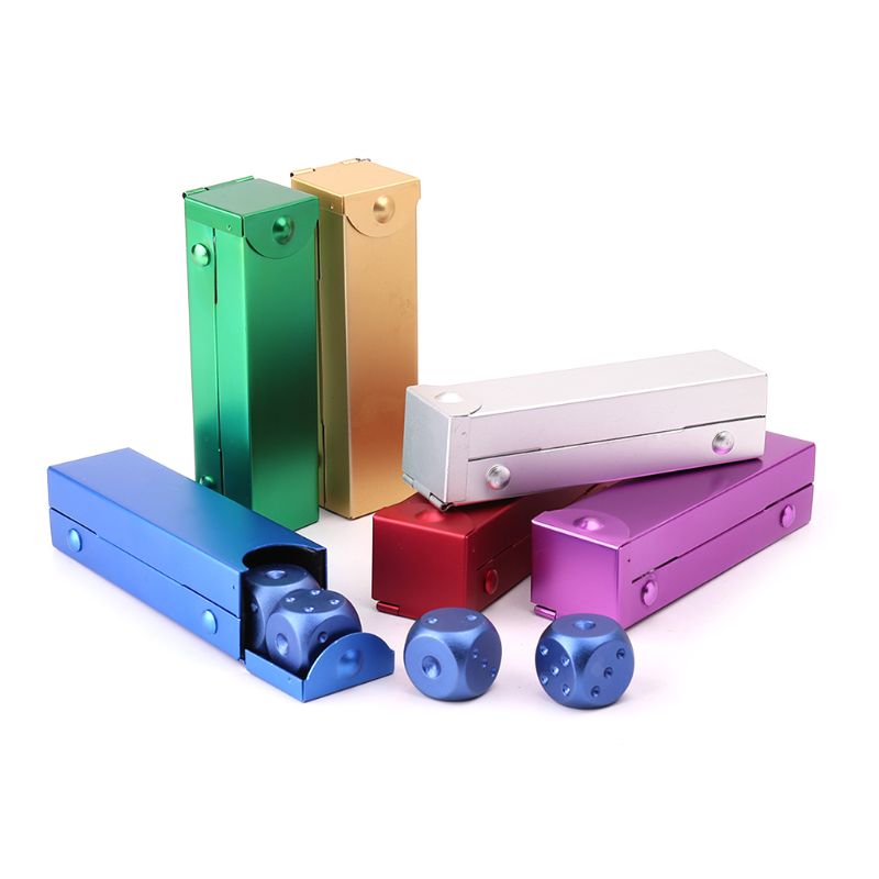 5Pcs 16Mm Aluminium Dobbelstenen Polyhedral Metalen Effen Draagbare Dobbelstenen Domino 6 Zijdige Dobbelstenen Poker Party Entertainment Gereedschap