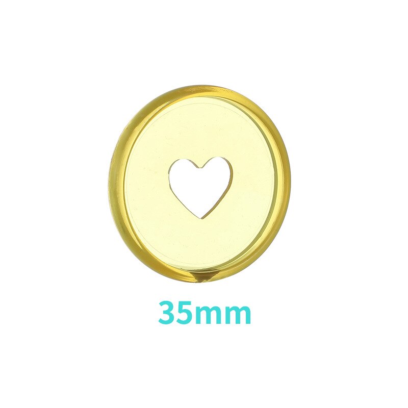 35mm 100PCS color disc loose-leaf button notebook binding ring DIY mushroom hole hand book learning office binding supplies: Yellow