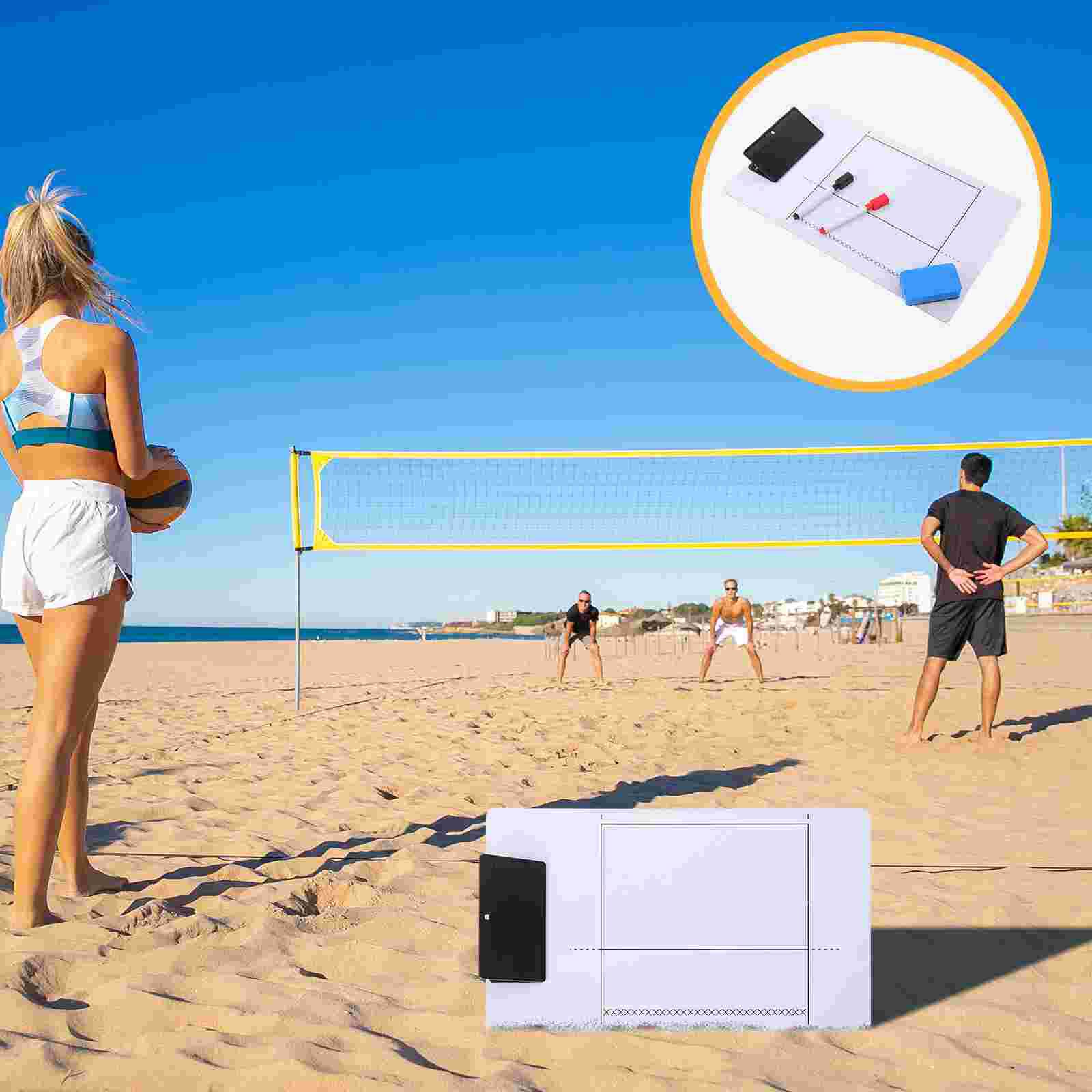 1 set of volleyball game coaching board competition tactics board (white)