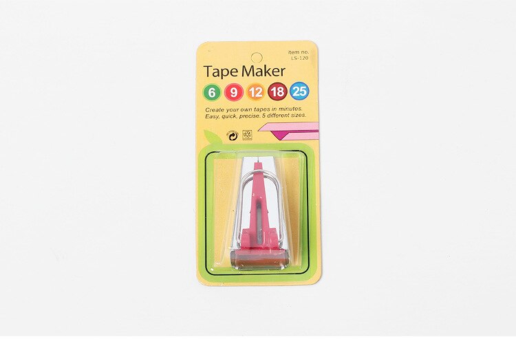Splicing Cloth 4 Size Fabric Bias Tape Maker Binding Tool Quilting Sewing 6mm\12mm\18mm\25mm Craft DIY: 9mm Red