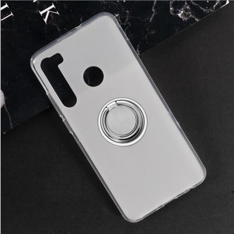 Soporte de anillo trasero para HTC Desire 20 Pro, funda de teléfono de TPU, fundas de silicona blanda, 6,5 pulgadas, 20Pro: Ring Case White