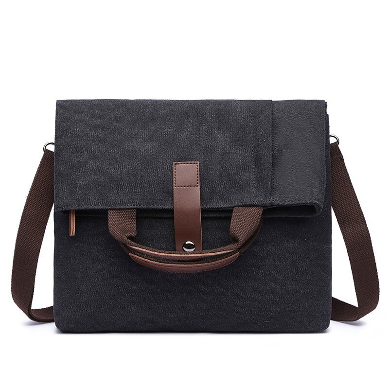 Bolso bandolera para ordenador portátil para hombre, maletín de lona antirrobo, Vintage, Retro, cruzado