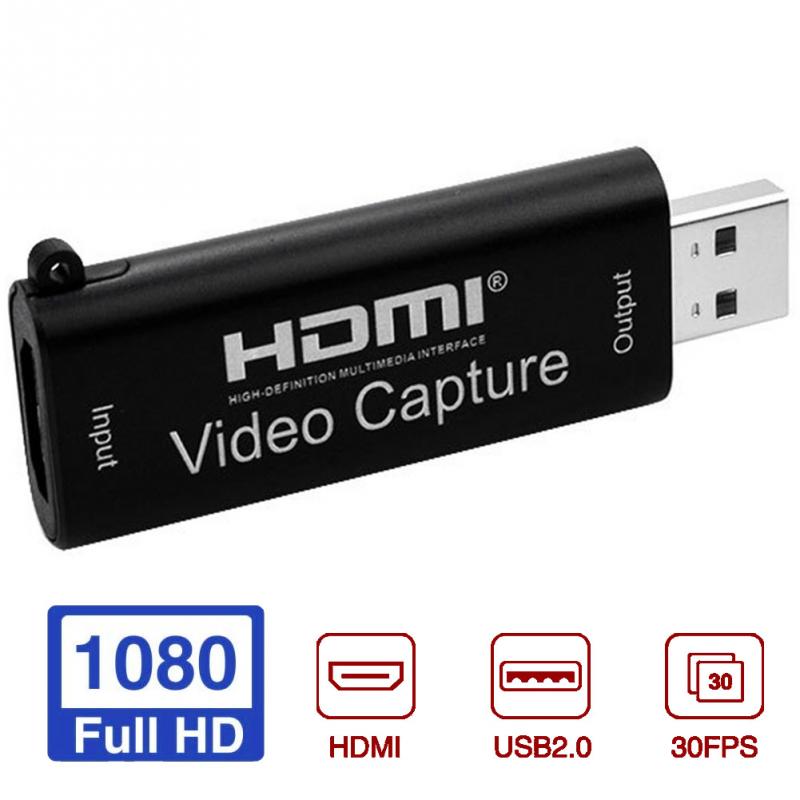 Universal Game Grabber Portable Mini Online Teaching USB2.0 HDMI HD 1080P Aluminium Alloy Computer Components Video Record Card