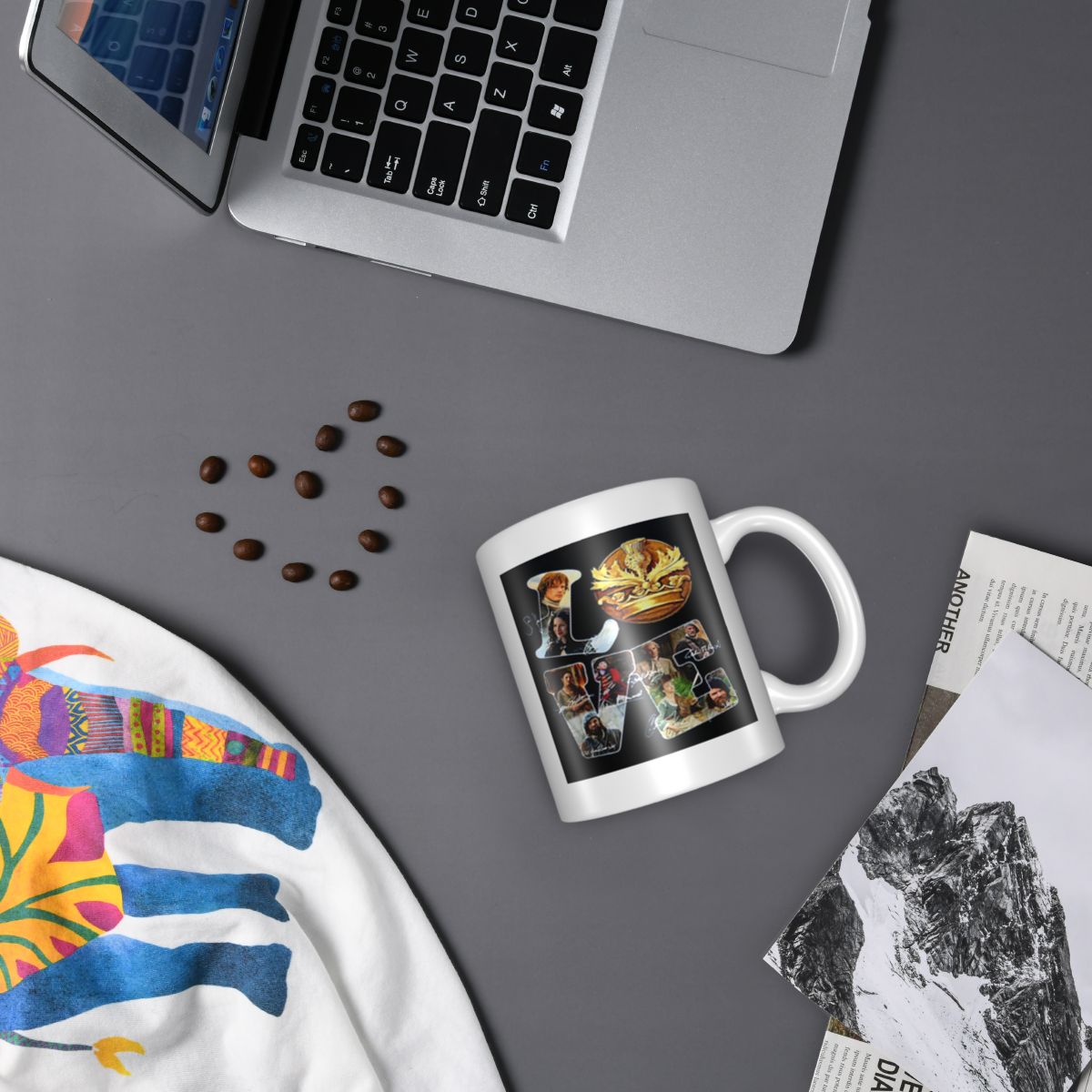 Love Outlander Tv Series Signature Mug Coffee Cup Coffee Mug Grandma Skull Coffee Cup