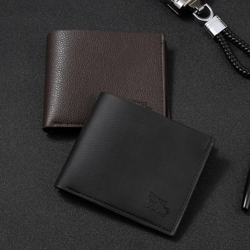 Heren portemonnee portemonnee heren kort pu leer muntkaarthouder stijl stedelijk goed luxe minimalistisch eenvoudig