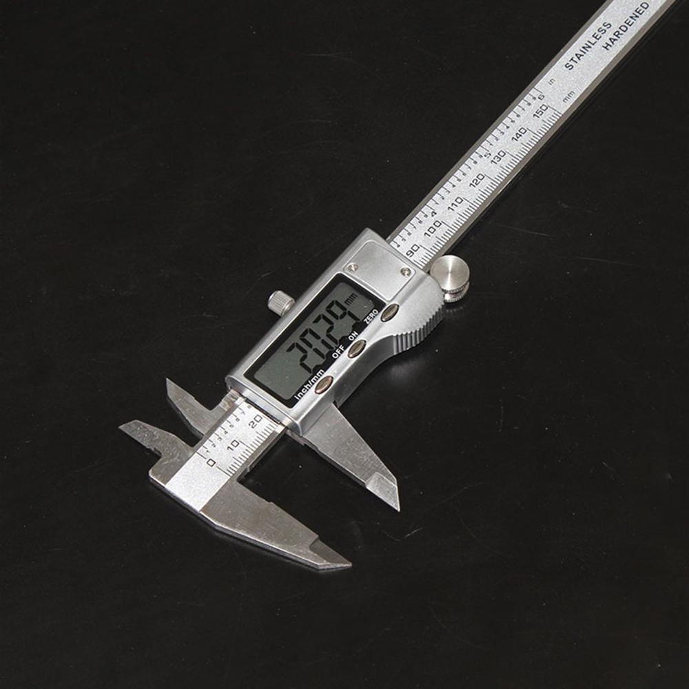 All Metal Stainless Steel Digital Display Electronic Vernier Caliper 0- 200Mm With Depth Measuring Rod