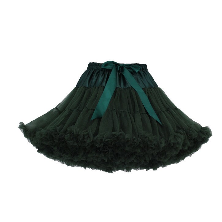 Kvinnor mini underkjol tyll puffig kort vintage bröllop brud underkjol underkjol rockabilly tutu: Mörkgrön