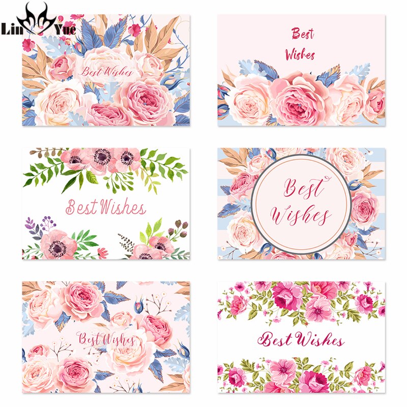 24 pcs/lot Best Wishes Mix Designs thank you for you best wishes Folding card message card DIY decoration