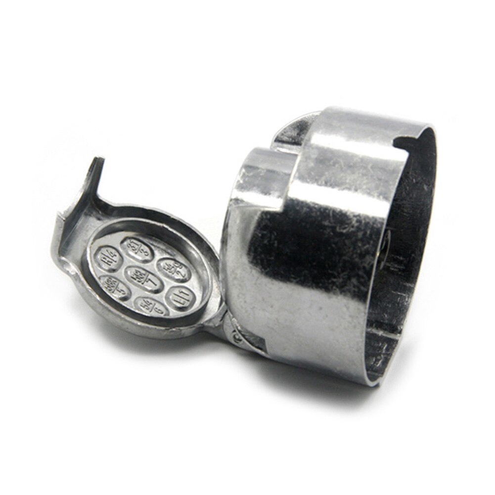 7-Pin Socket Aluminum Round Trailer Connector Truck Cable Connector Truck Accessories for Commercial Vehicle Trailer RV Car Ship