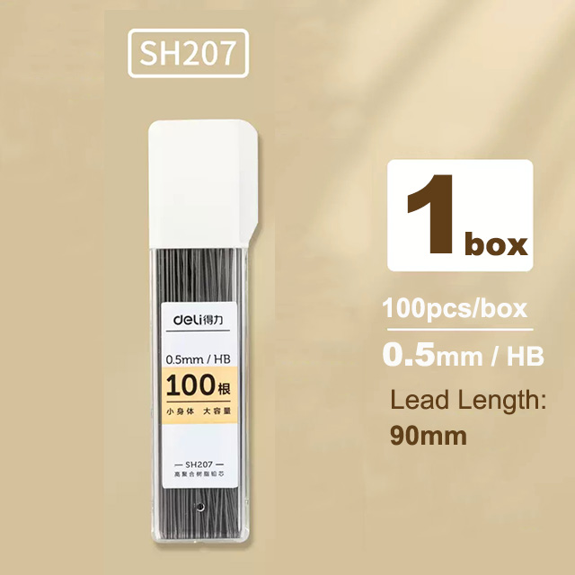 Deli 0.5/0.7mm Mechanical Pencil HB Pencil Leads Set Automatic Pencil Core Refill Art Drawing Sketching Students School Supplies: Light Grey
