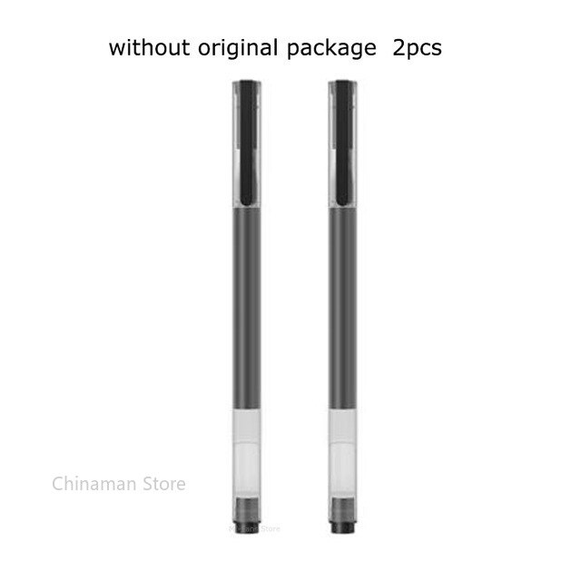 Xiaomi PEN Mijia Super Durable Sign Pen 0.5mm MI Pen For Office Signing Pens Smooth Switzerland Refill Mikuni For School Pen: 2 pcs black