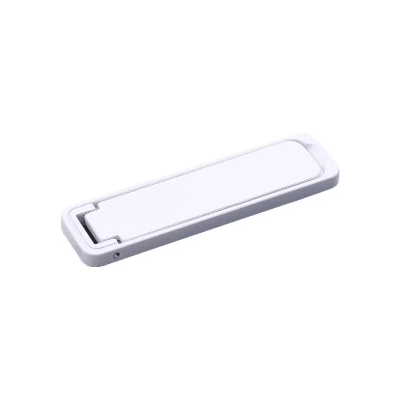 Invisible Ultra Thin Mini Metal Folding Mobile Phone Holder Stand Alloy Portable Phone Kickstand Bracket Desktop Phone Holder: WHITE